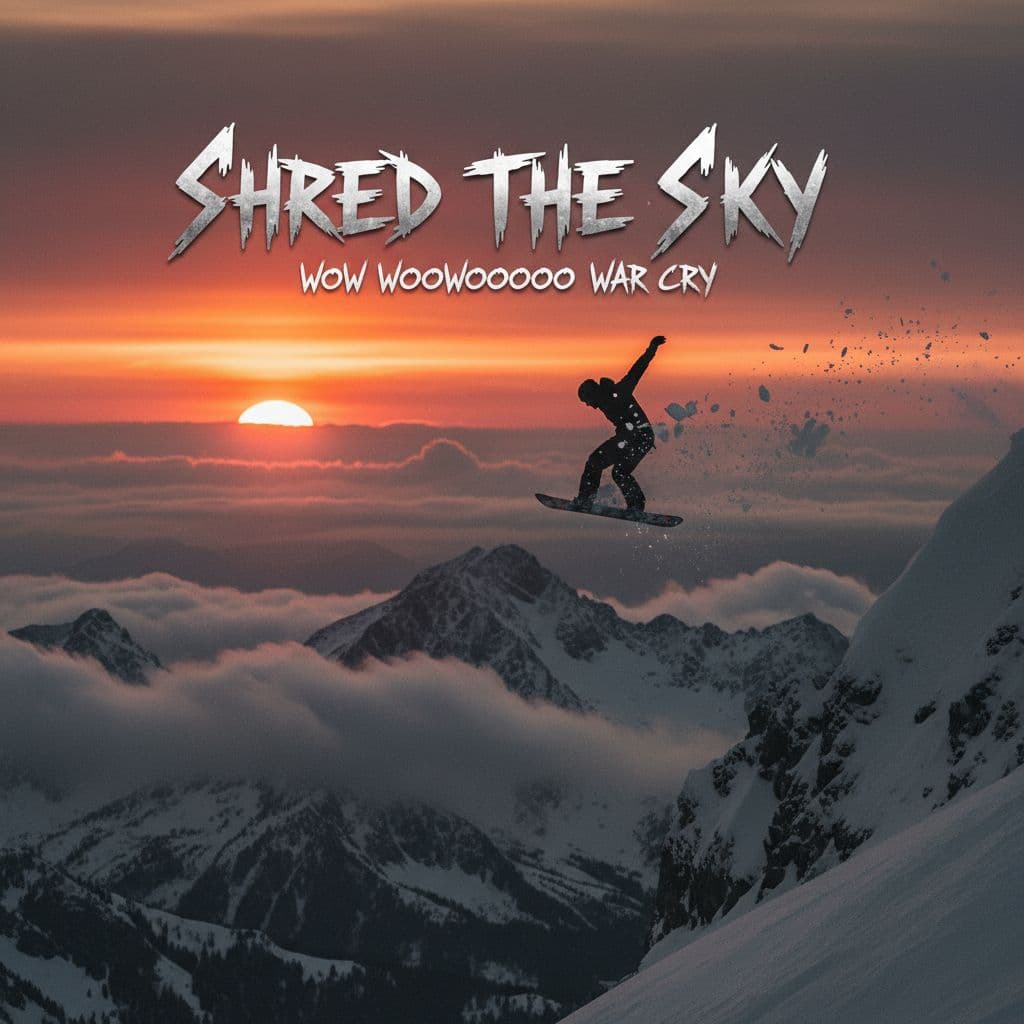 AI generated: Text Format (master piece): Shred the sky 

hyper-detailed, cinematic lighting, intimate landscape...