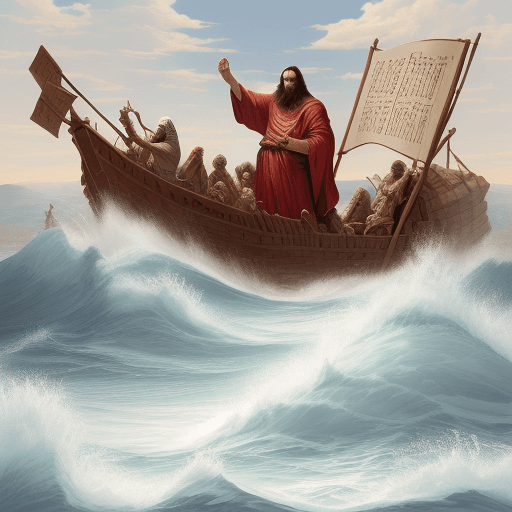 AI generated: Moses Parting the Red Sea, Digital Print, Exodus Old Testament, Sketches, Crossing the Red Sea, Jesu...