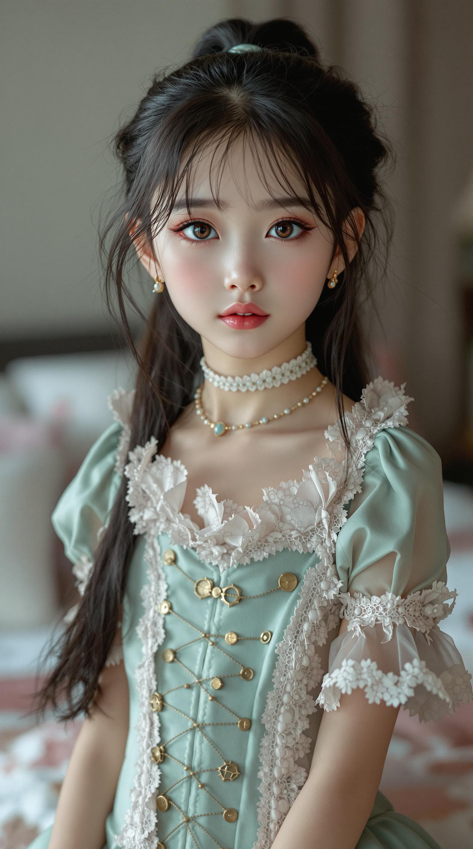 AI generated: a professional photo of a exceptionally beautiful girl in the world (age 10), (ten year old), Chines...