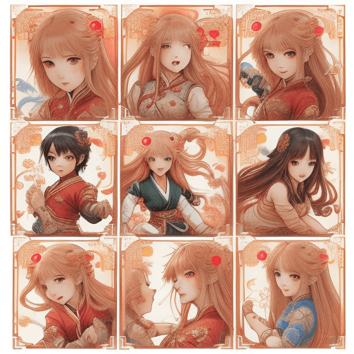 AI generated: chibi manga cute anime vh1, in the style of miho hirano, dynamic and action-packed scenes, gaston bu...