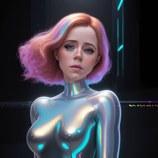 AI generated: amy mcadams | holographic photography shoots, in the style of tanya shatseva, daz3d, street pop, lum...