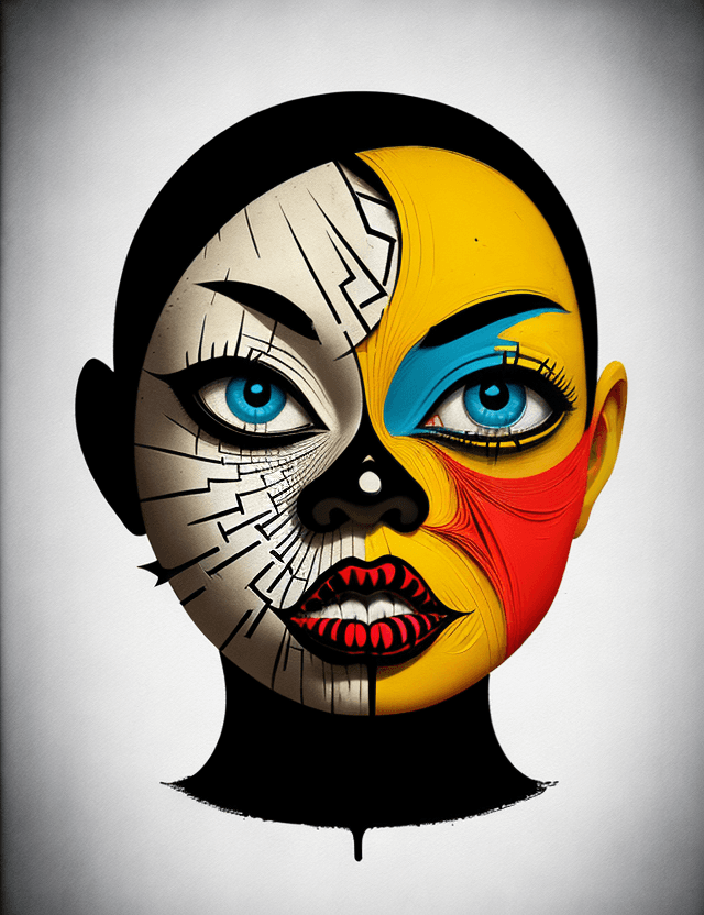 AI generated: Unapologetic, Perfectcore, bizarre, freaky graphic poster, strong graphic, line, Behance, award - wi...