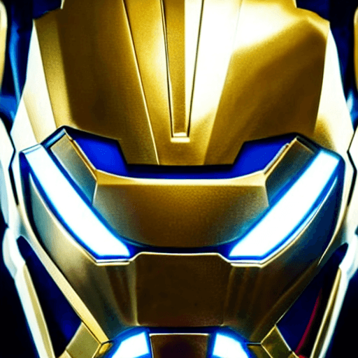 AI generated: Close-up portrait of a TONY STARK FACE WITH HELMET OPEN IRONMAN walking into no mans land, metallic ...