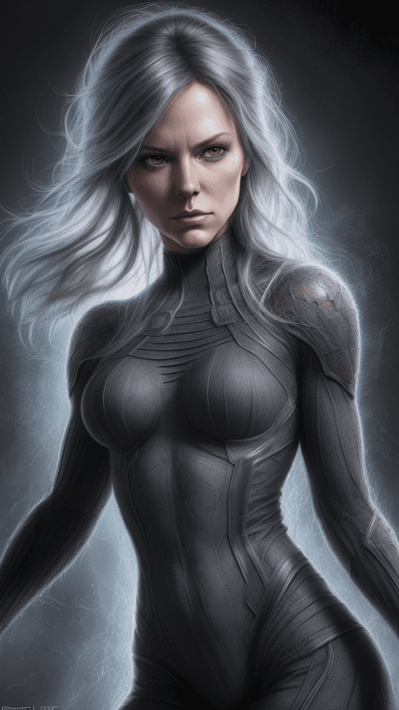 AI generated: HDR, Marvel Entertainment Art by, Rogue (AKA Anna Marie LeBeau), perfect face, perfect body, Knittin...