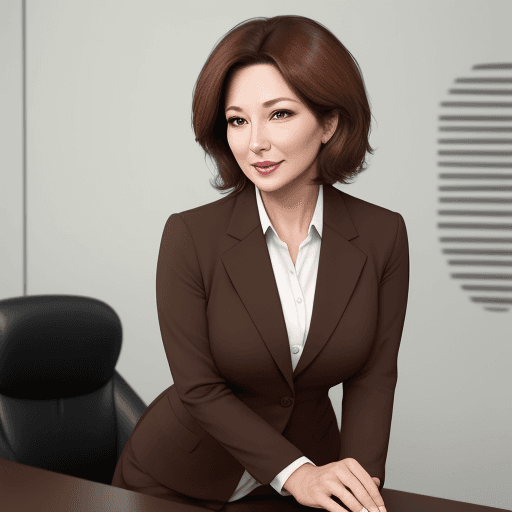 AI generated: Short-cropped brown hair Enterprising and passionate CEO Age: 40s Animated