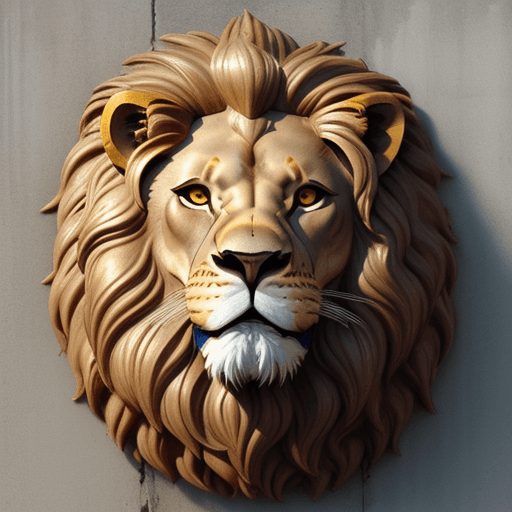 AI generated: lion head