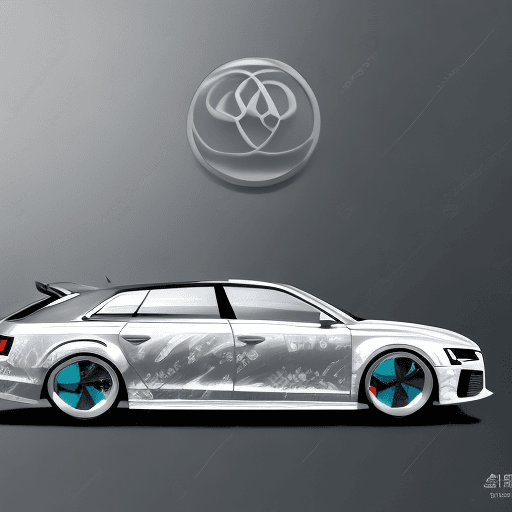 AI generated: the audi rs8 concept, in the style of minimalist illustrator, white background, traditional oil pain...