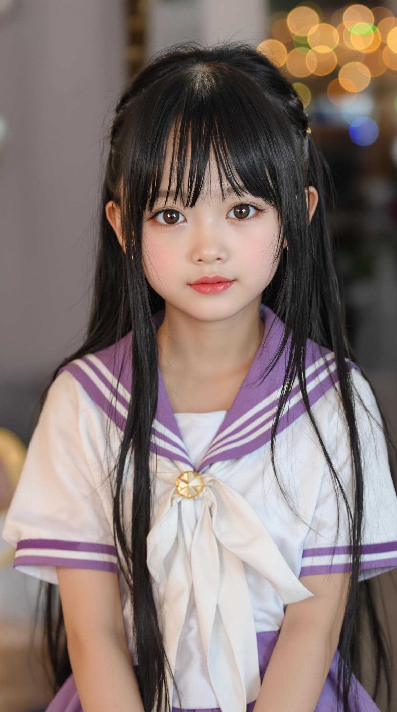 AI generated: a professional photo of a exceptionally beautiful girl in the world (7age 7), (seven year old, Japan...