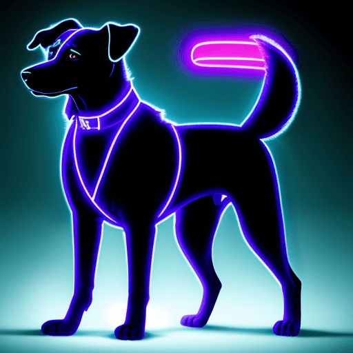 AI generated: Blacklight dog