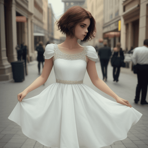 AI generated: like movie, beautiful, short hair ,woman, 170 told
dresses
