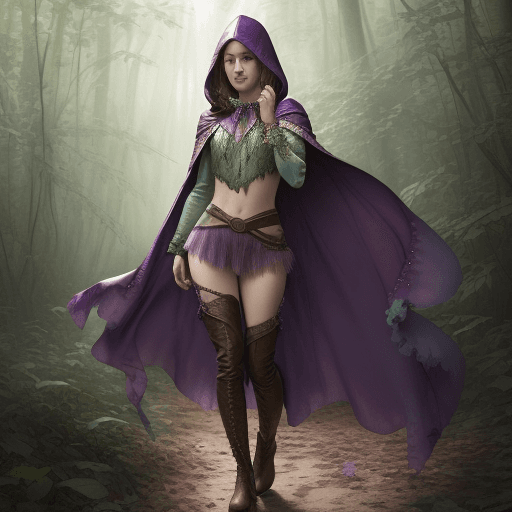 AI generated: Ultra Realistic muted jewel tones, colorful watercolor of woven brambles bodice, full body perspecti...