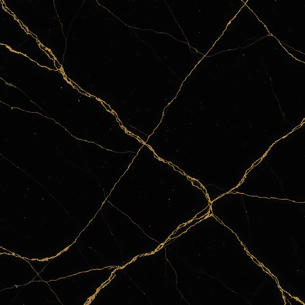 AI generated: A seamless black marble texture with elegant gold veins and subtle depth. Clean, luxurious, and mini...