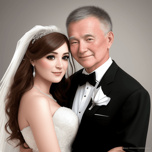 AI generated: High resolution of bride and groom on 2060