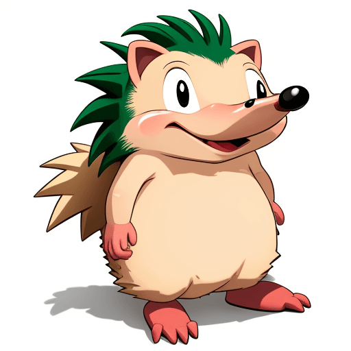 AI generated: draw the hedgehog from the kikoriki cartoon.