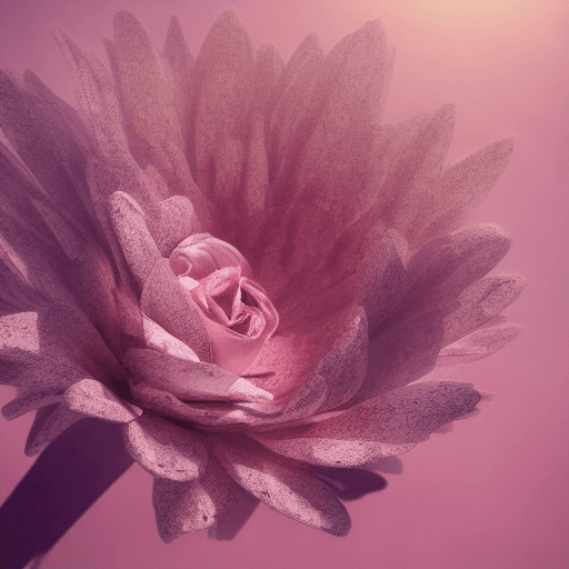 AI generated: Photo of a ultra realistic pink flower dramatic light, pale sunrise, cinematic lighting, battered, l...