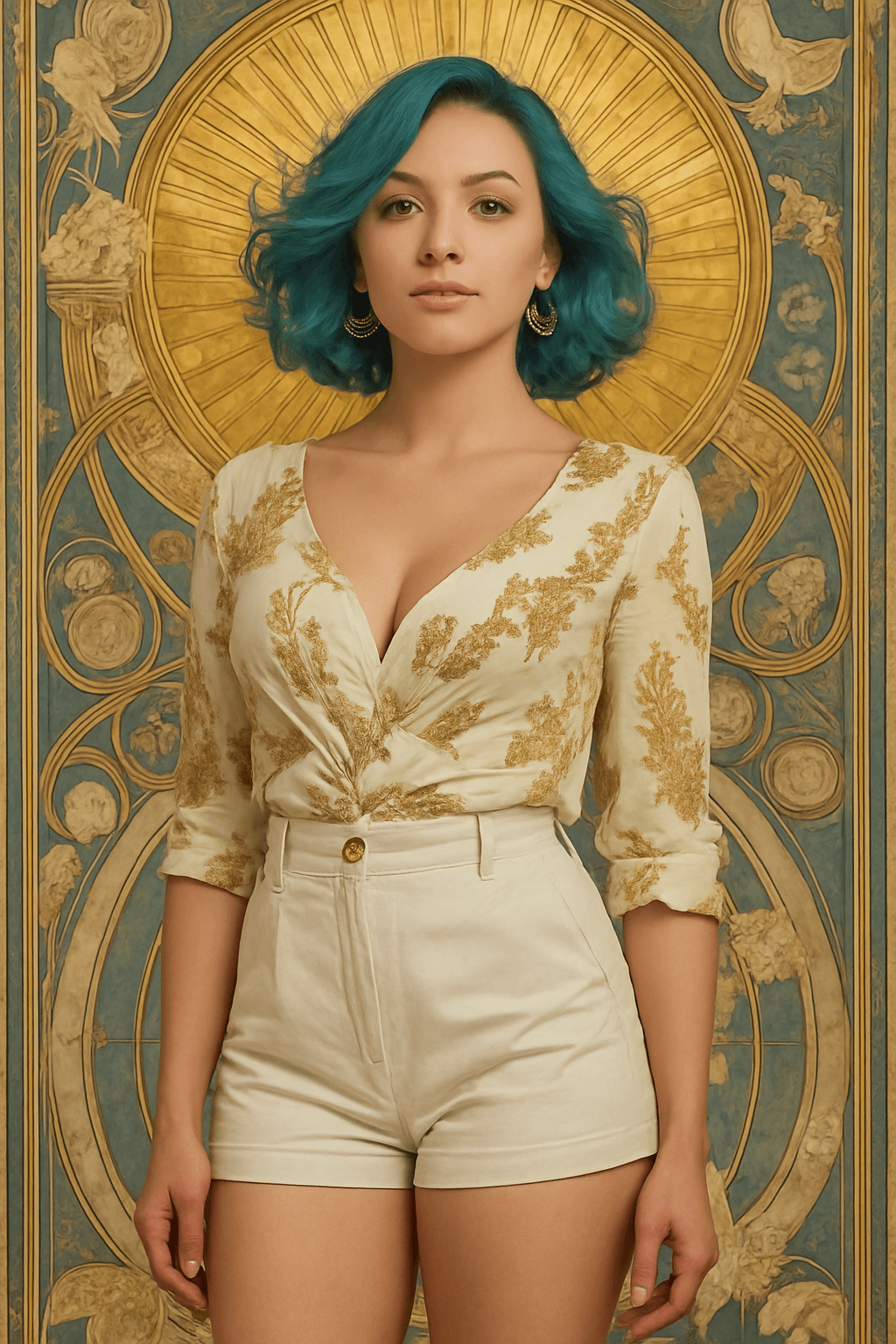 AI generated: Peux-tu transformer cette image en photographie de studio tout en conservant le style et le fond de ...