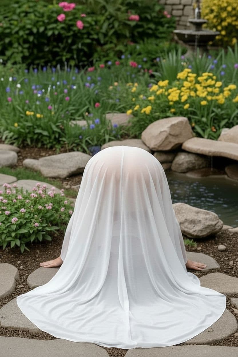AI generated: the same image but seen from behind.