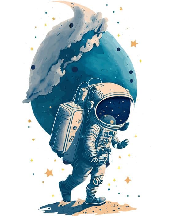 AI generated: un astronauta tocando la guitarra en la luna, 4k
