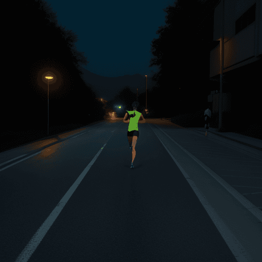 AI generated: A Run in the Night
