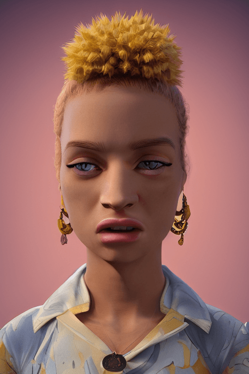 AI generated: Personification of Lisa Simpson, beautiful face, 8k, art by irakli nadar, hyperrealism, hyperdetaile...