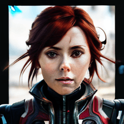 AI generated: Ultra realistic photo of Pyra from Xenoblade, Pyra, front-facing, portrait, cinematic lighting, batt...