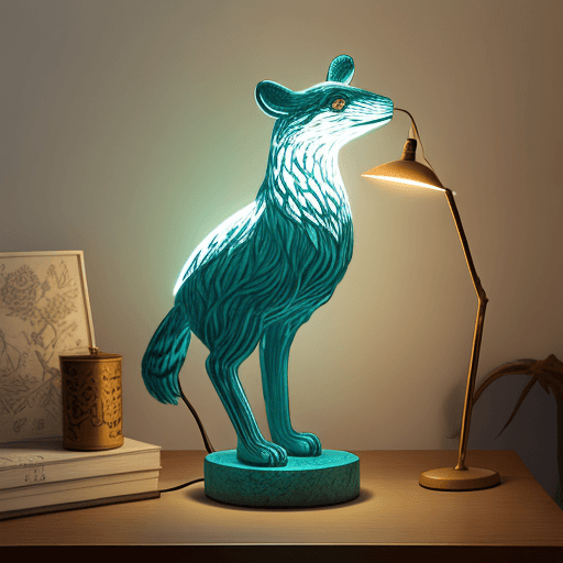 AI generated: animal lamp tiffany
