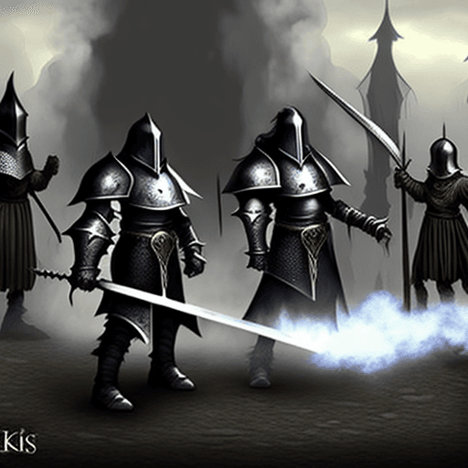 AI generated: Hyper realistic dark fantasy steam knights