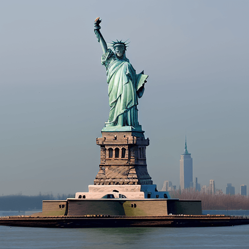 AI generated: Statue of Liberty fell down