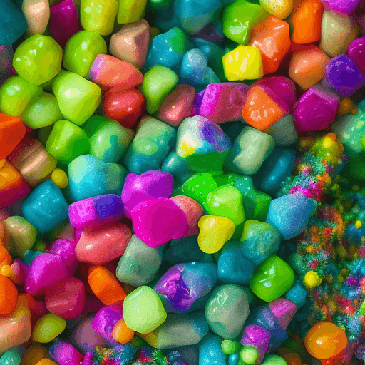 AI generated: Multicolored concoction, highly detailed photography
