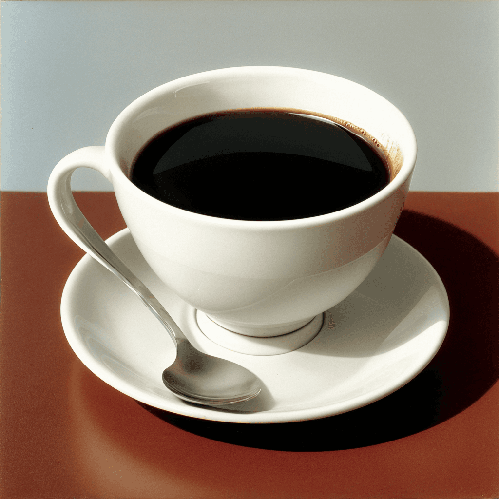 AI generated: a cup of coffee by Barnett Newman