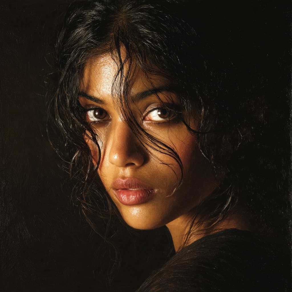 AI generated: high quality, 8K Ultra HD, hyper-realistic portrait of a captivating, breathtakingly beautiful India...
