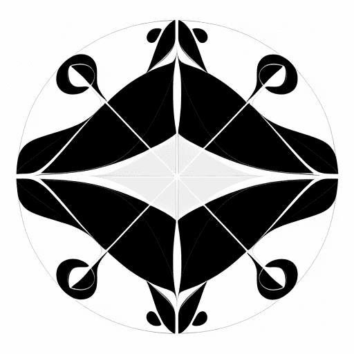 AI generated: Illustrate the concept of balance with symmetrical shapes coloring page. Minimalist Art. use clean l...