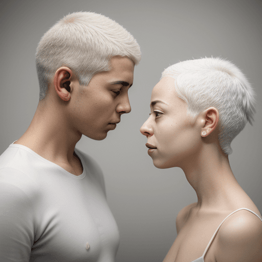 AI generated: from side looking into middle distance. ((empty background)). portrait of a (35year) ((girl | boy):0...