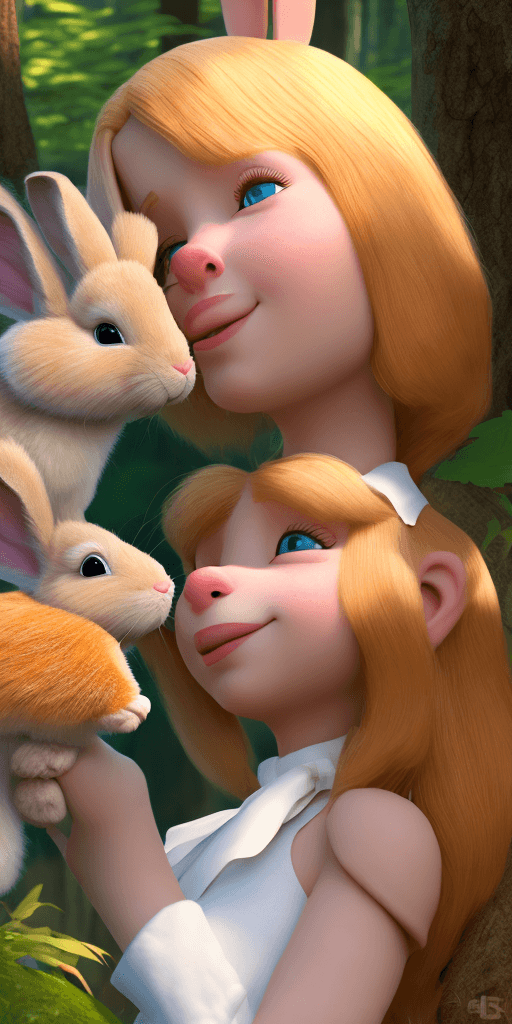 AI generated: High definition, ultra realistic, 4k, high-detailed 3d disney poster of a girl with long bob without...