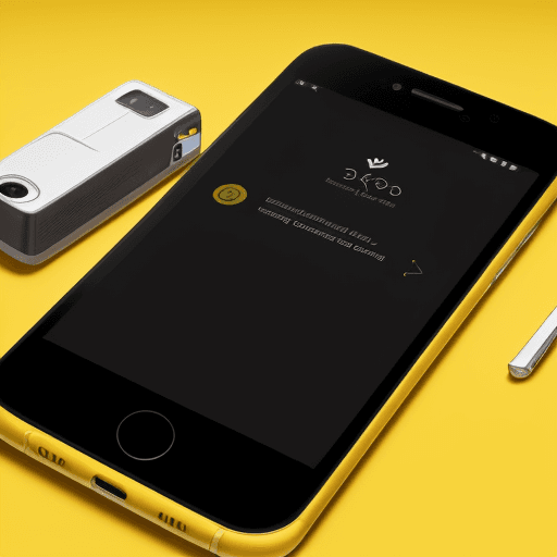 AI generated: a phone Showing Screen Unlock insights with our new Institution Management Software Yellow Backgroun...