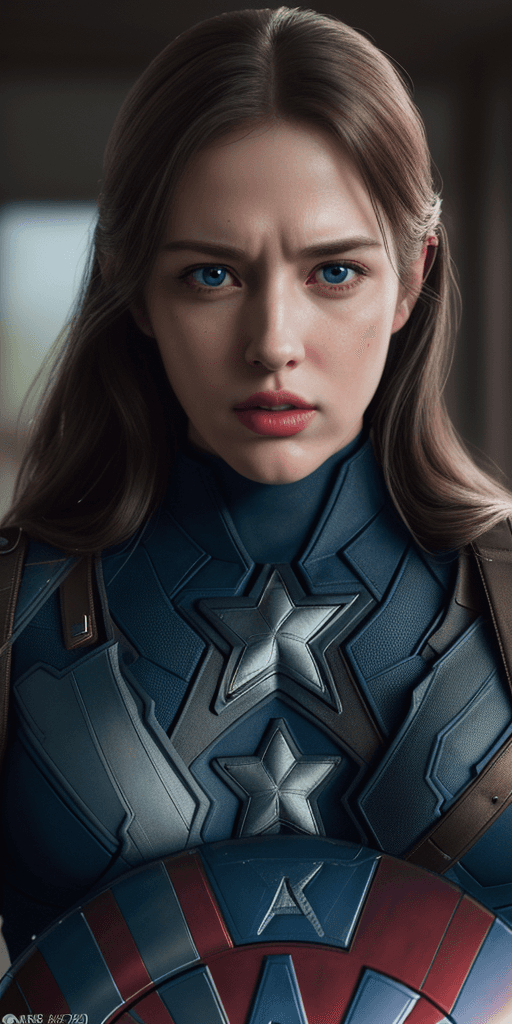 AI generated: Captain America in dynamics, highly detailed, packed with hidden details, style, high dynamic range,...