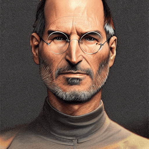 AI generated: Steve Jobs Star Wars movie character, highly detailed, digital fantasy character, painted portrait, ...