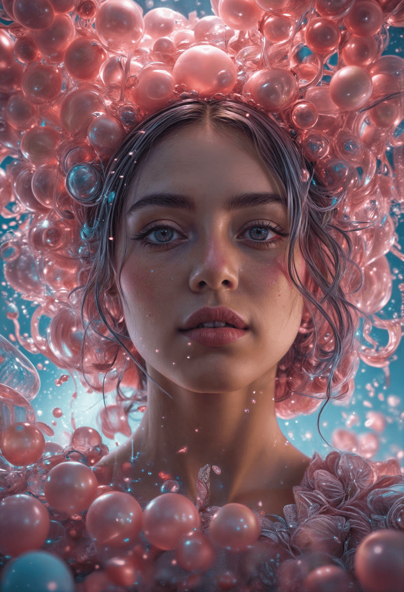 AI generated: Wide angle image, Surealism fantasy of a harmony and love dream,epic intricate details, mystique  an...