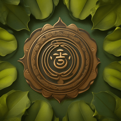 AI generated: tea Buddhist temple leaf nature 8k logo --no text
