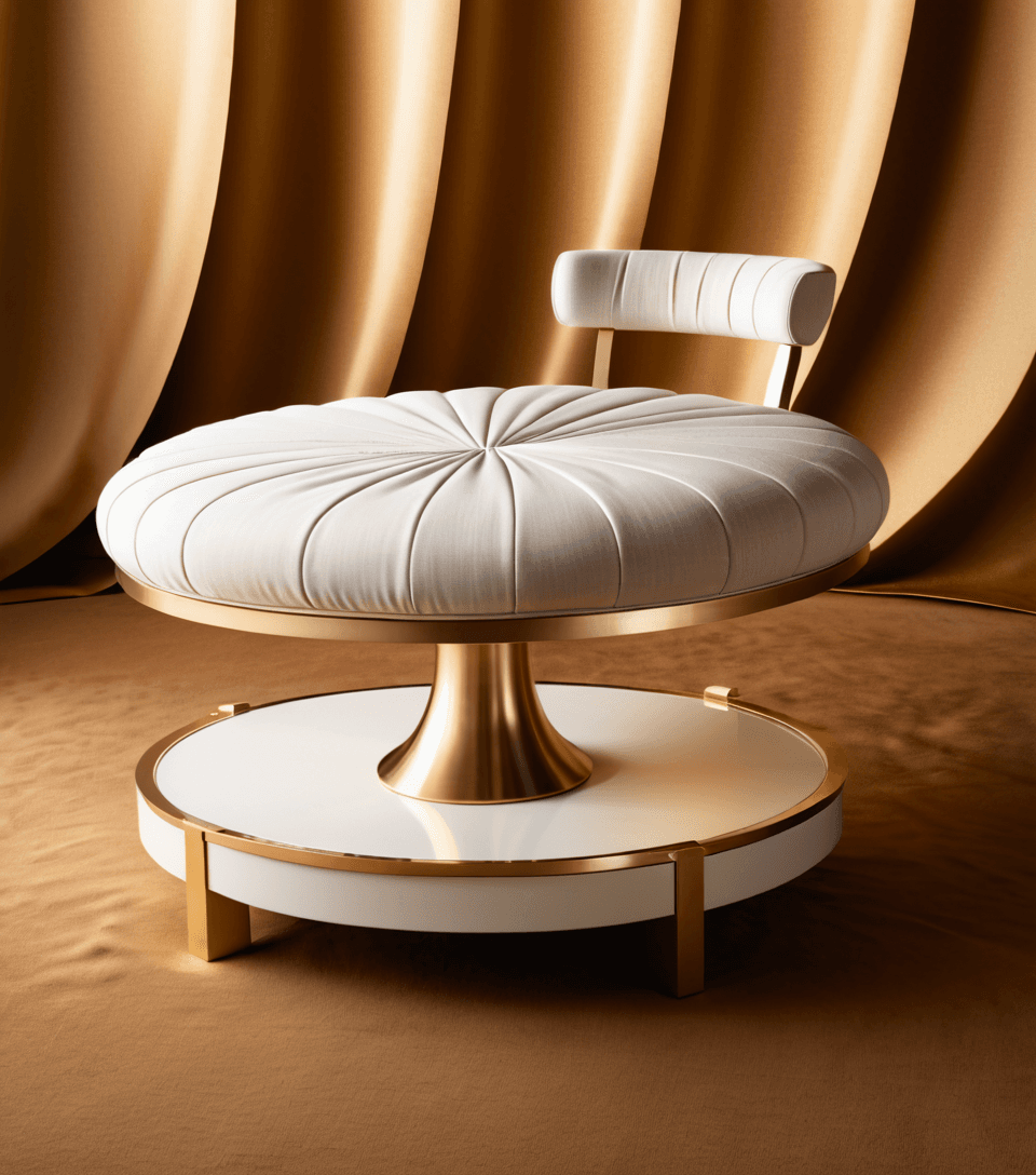 AI generated: a white platform sitting on top of a brown cloth, inspired by Anna Füssli, trending on pexels, abstr...