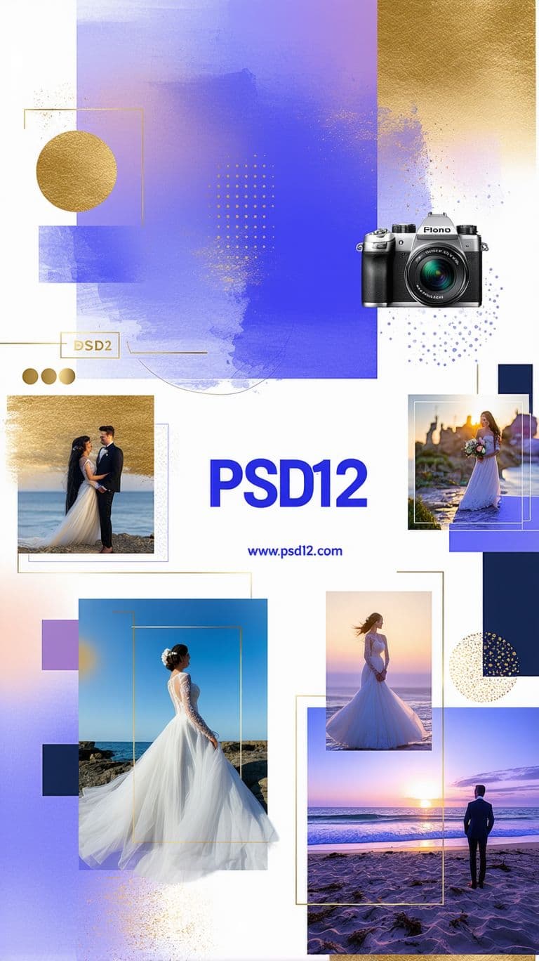 AI generated: A modern and visually striking graphic design promoting PSD files, Photoshop Designs, and PSD Templa...