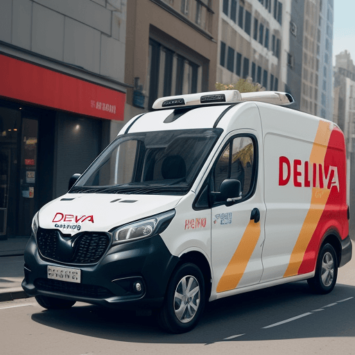 AI generated: Showcase Deliva: Delivering Dreams! 🚚 Capture the buzz of city life with our delivery heroes in act...