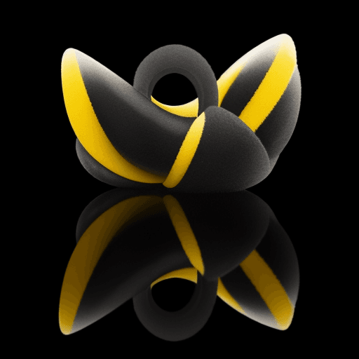 AI generated: A Black cirkle on a yellow background
