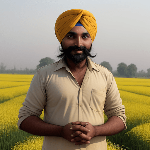 AI generated: In the sprawling fields of Punjab, where the scent of ripe mustard flowers dances in the air, we mee...