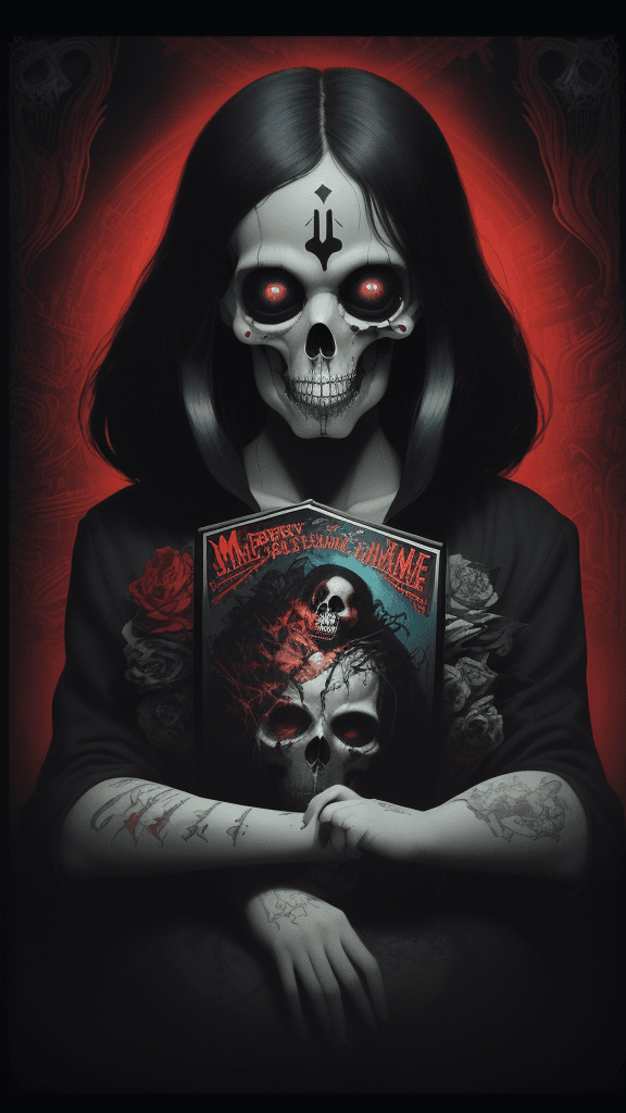 AI generated: there is a Paperbacks special macabre edition and polaroid media artwork collaboration poster of "A ...
