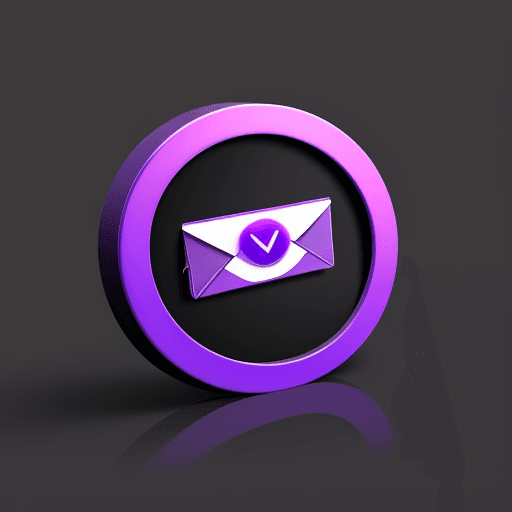 AI generated: a logo for an email encryption app.
 The main colors are black and purple.
It should have a fresh di...