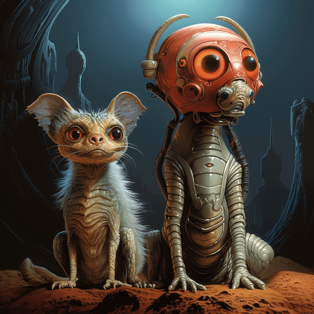 AI generated: alien pets