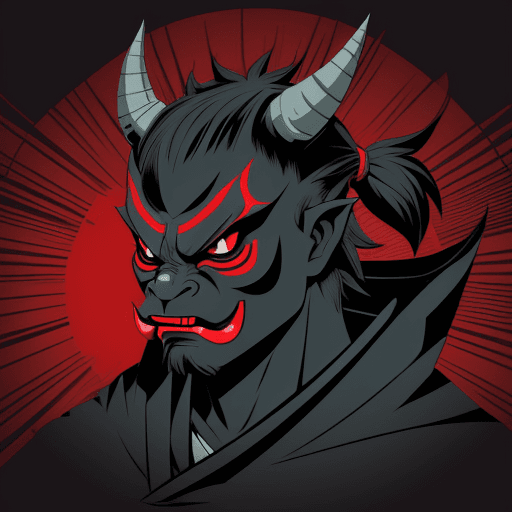 AI generated: 
a stylish oni mask vector illustration for screen printing