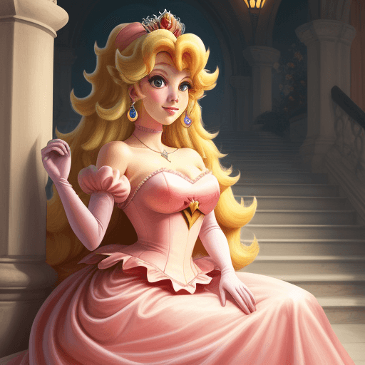 AI generated: Art,  princess peach