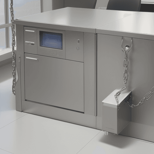 AI generated: Design an accesorie for office assuming that we only have one  stainless steel chain